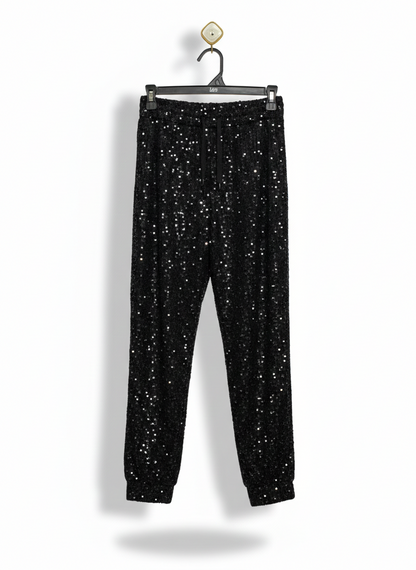 COAST |S| WAIST 24| STUNNING BLACK SEQUINED JOGGER PANTS