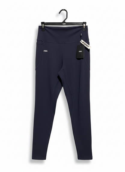 STAX |XL| WAIST 27|B12| WOMEN'S HIGH-WAISTED FULL-LENGTH LEGGINGS IN NAVY