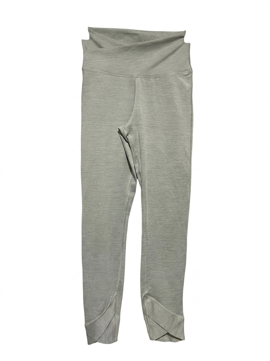 NIKE | S| WAIST 28| B 11| SAGE HEATHER CROSS-WAIST LEGGINGS - TULIP HEM ACTIVEWEAR