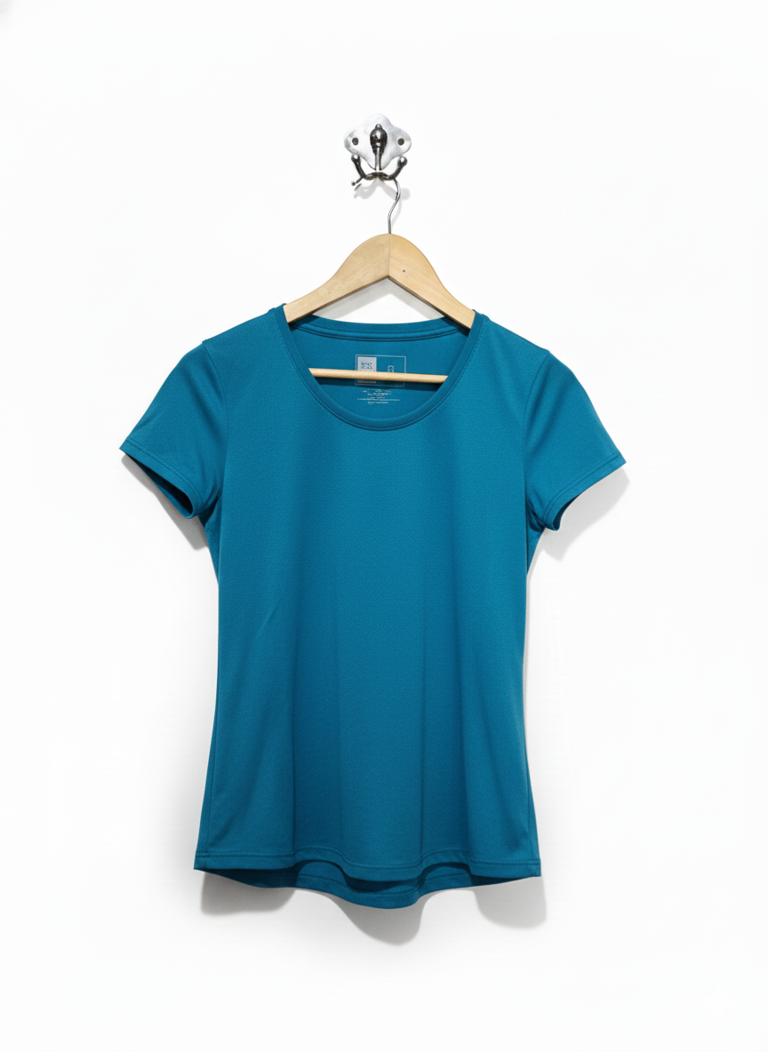 ACTIVE&CO|S/M|BUST 16|TEAL BLUE SHORT SLEEVE ATHLETIC T-SHIRT