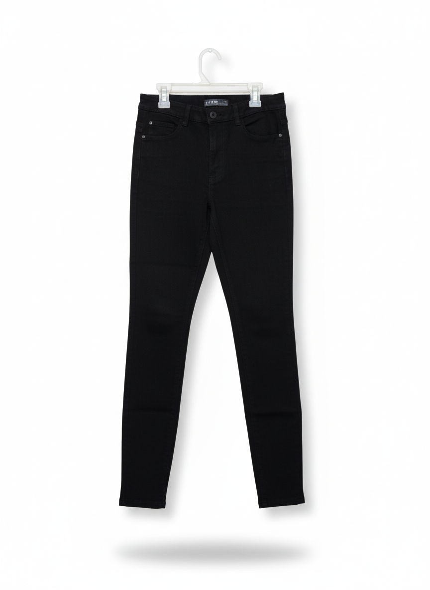 Women's Denim Co. Solid Black Slim-Fit Jeans W-28 / L-39