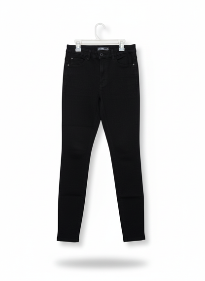 Women's Denim Co. Solid Black Slim-Fit Jeans W-28 / L-39