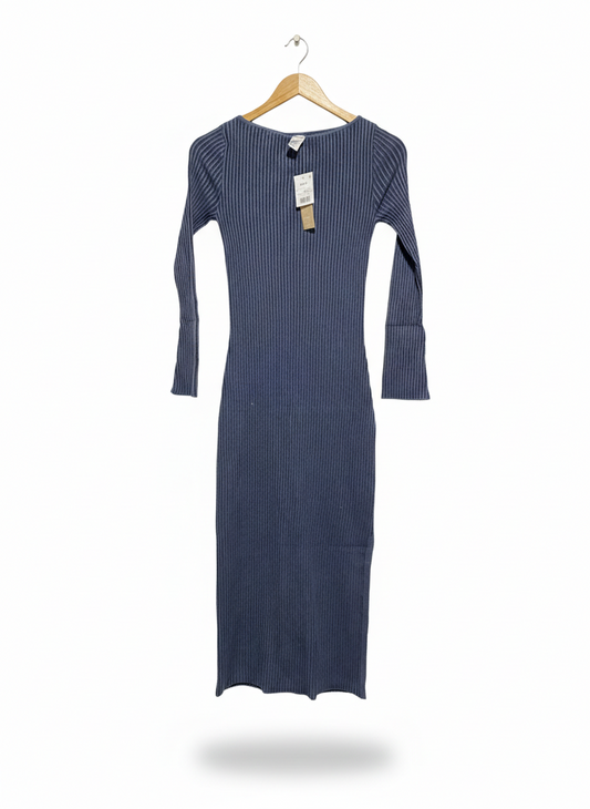 ANKO |M| BUST 13| Navy Blue Ribbed Midi Dress