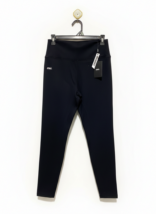 STAX |XL| WAIST 26| C6| OFFICIAL WOMEN’S HIGH-WAISTED PERFORMANCE LEGGINGS - CLASSIC BLACK