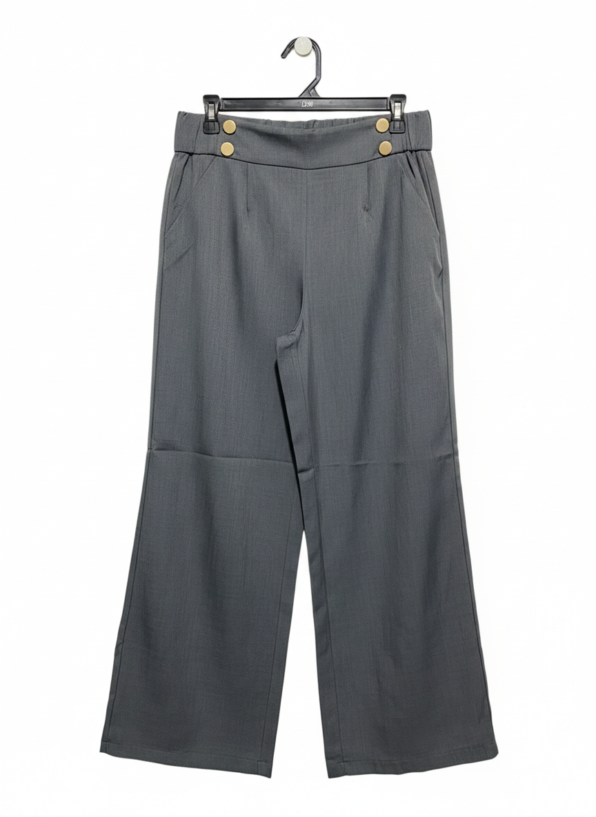 SHEIN |L| WAIST 31| C1|DARK GREY SAILOR-STYLE TROUSERS
