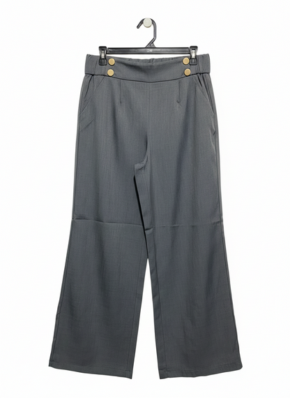 SHEIN |L| WAIST 31| C1|DARK GREY SAILOR-STYLE TROUSERS