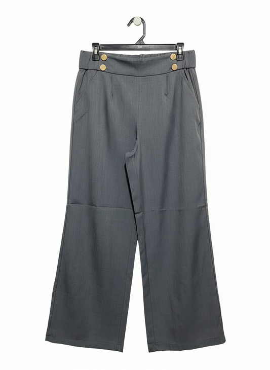 SHEIN |L| WAIST 31| C1|DARK GREY SAILOR-STYLE TROUSERS