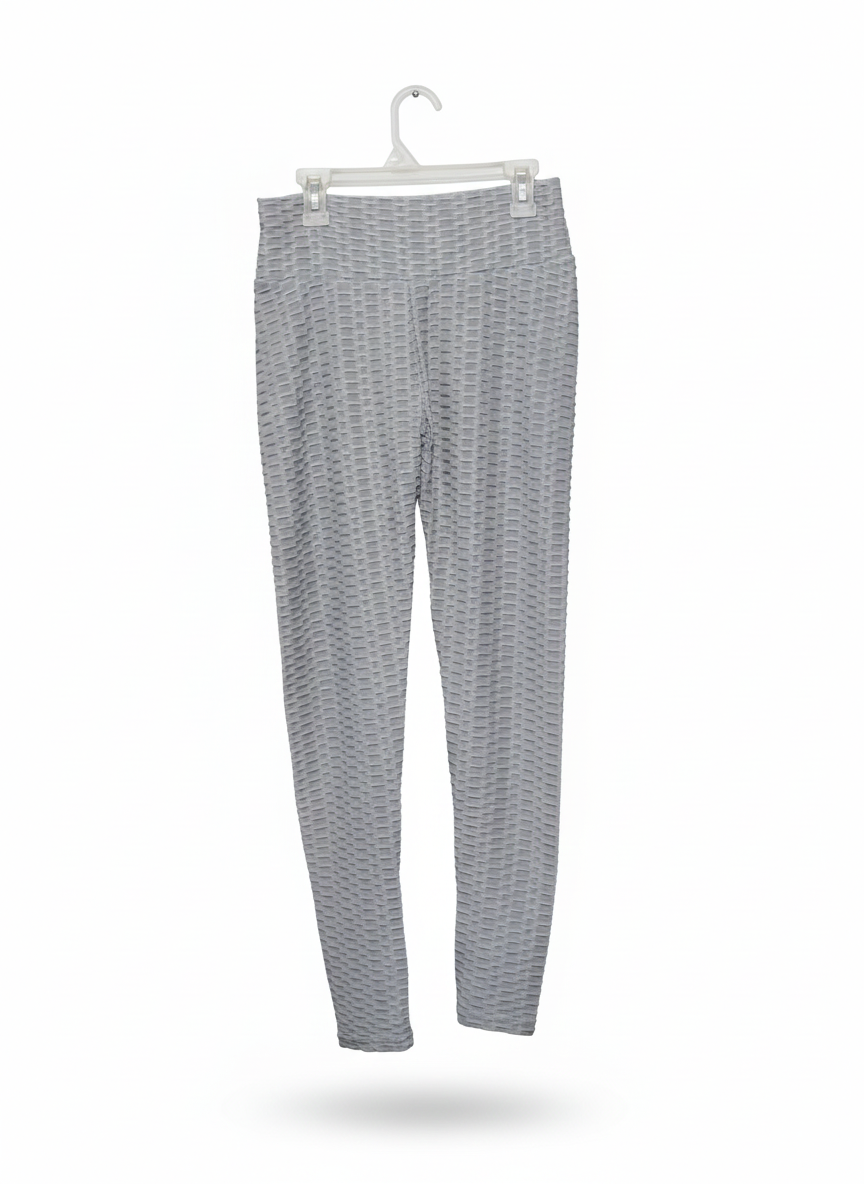 HIGH WAISTED RUCHED HONEYCOMB LEGGINGS|M|WAIST 26