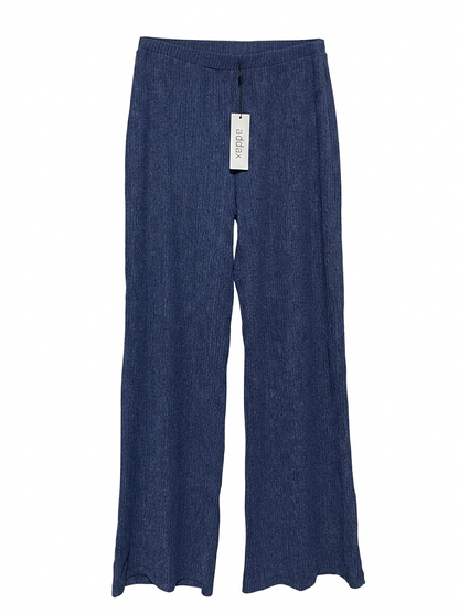 ADDAX |M| WAIST 26| C8| BLUE TEXTURED WIDE-LEG PANTS
