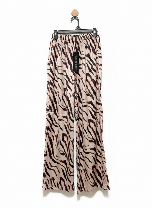 WHITE FOX |S| WAIST 24| C8| WHITE FOX TIGER STRIPE WIDE-LEG PANTS