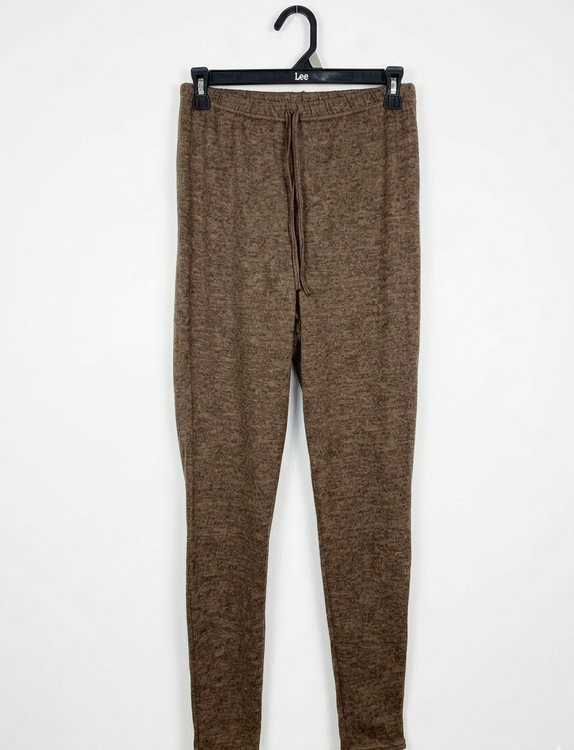 BOOHOO |M| WAIST 26| COZY BROWN MARLED DRAWSTRING JOGGERS