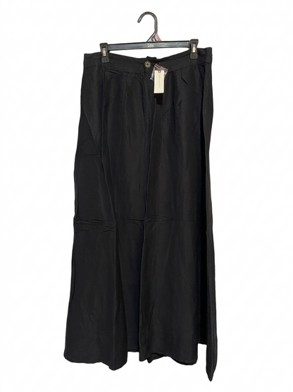 ANTHROPOLOGIE LOVE |XL| WAIST 32| B8| BLACK PLEATED WIDE-LEG CULOTTE PANTS