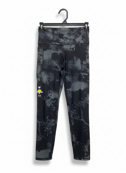 UNDER ARMOUR |S/M| WAIST 24| PROJECT ROCK WOMEN'S HIGH-RISE LEGGINGS - ANTHRACITE CAMO