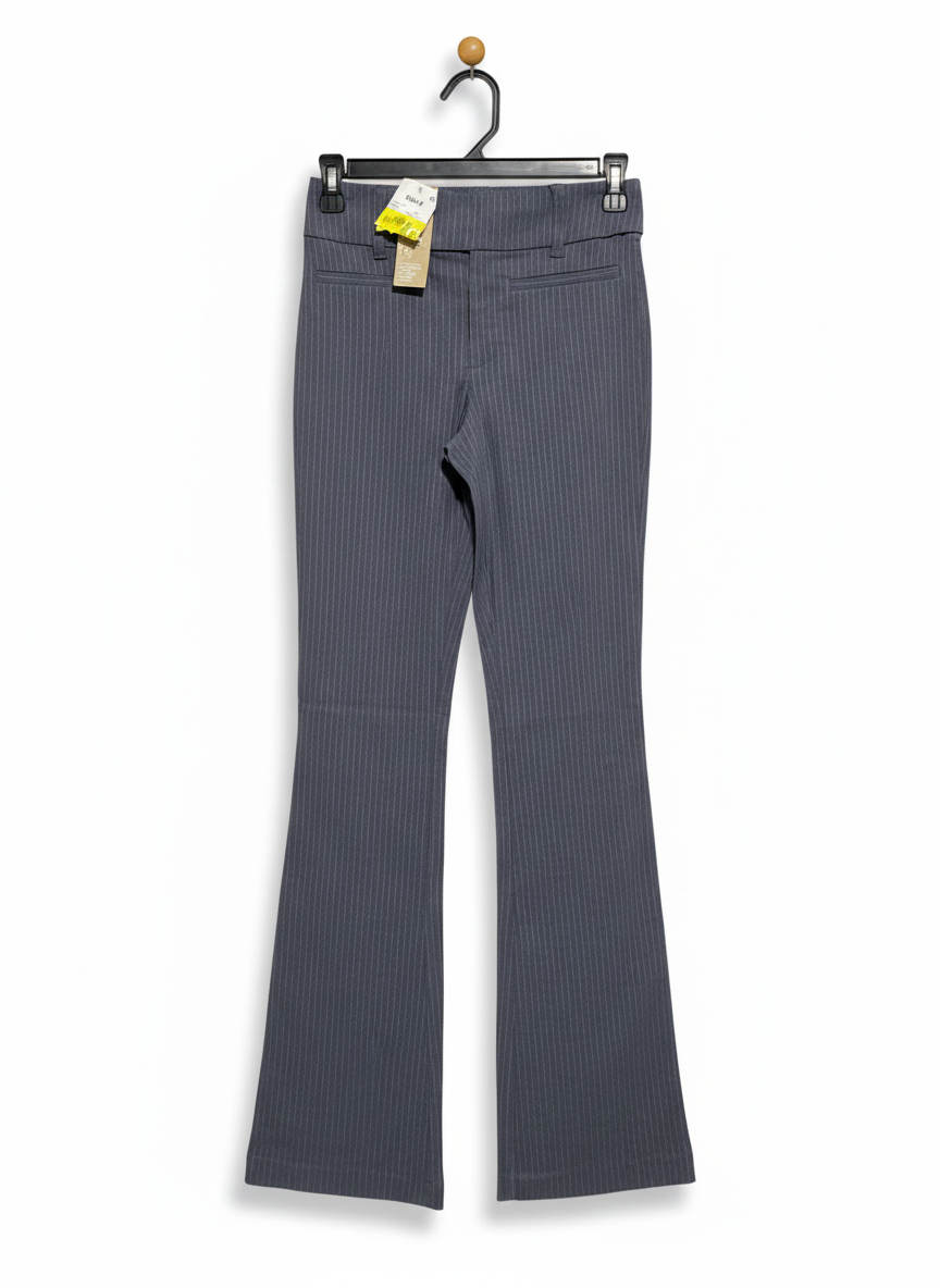ANKO |S| WAIST 26| GREY PINSTRIPE HIGH-RISE FLARE DRESS PANTS