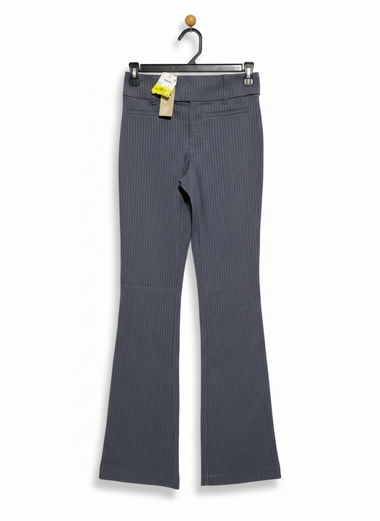 ANKO |S| WAIST 26| C7| GREY PINSTRIPE HIGH-RISE FLARE DRESS PANTS