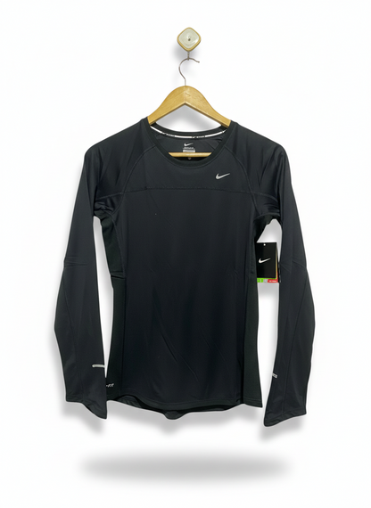 NIKE |S| BUST 16| PRO DRI-FIT WOMEN'S LONG SLEEVE TRAINING TOP - BLACK