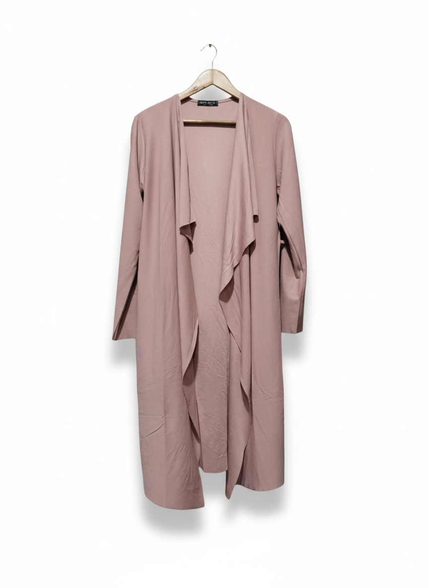 Select Women Long Knitted Pink Cardigan Coat W-19 / L-40