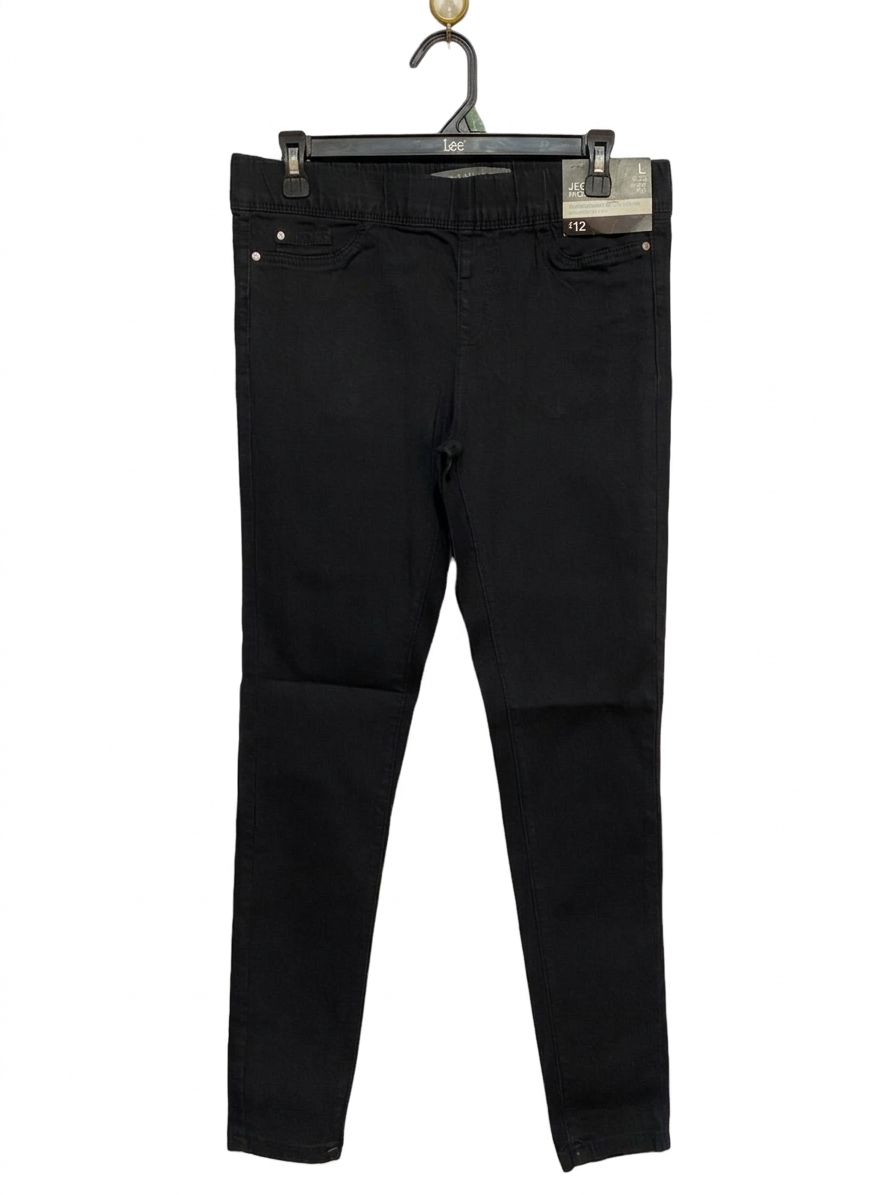PRIMARK |L| WAIST 29| B8| GEORGE BLACK HIGH-WAISTED STRETCH JEGGINGS
