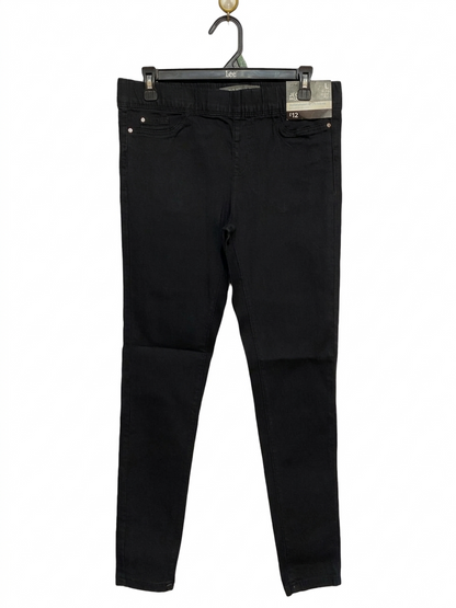 PRIMARK |L| WAIST 29| B8| GEORGE BLACK HIGH-WAISTED STRETCH JEGGINGS