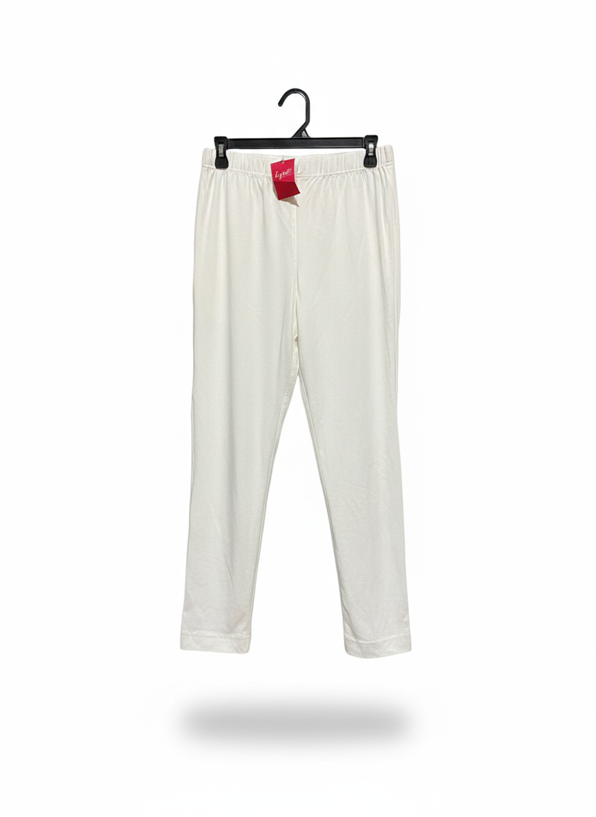 LYRA |M| WAIST 28| C7| WHITE ELASTIC WAIST SLIM LEGGINGS TROUSERS