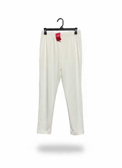 LYRA |M| WAIST 28| C7| WHITE ELASTIC WAIST SLIM LEGGINGS TROUSERS