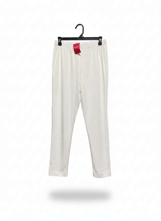LYRA |M| WAIST 28| C7| WHITE ELASTIC WAIST SLIM LEGGINGS TROUSERS