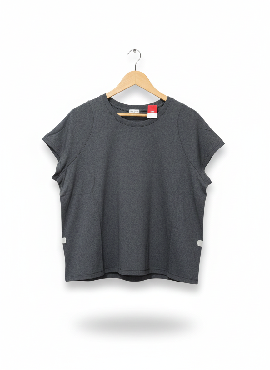 ALL IN MOTION|L|BUST 21.5|DARK GRAY ATHLETIC T-SHIRT