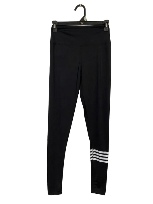 |XS| WAIST 24| B20| BLACK HIGH-WAISTED LEGGINGS