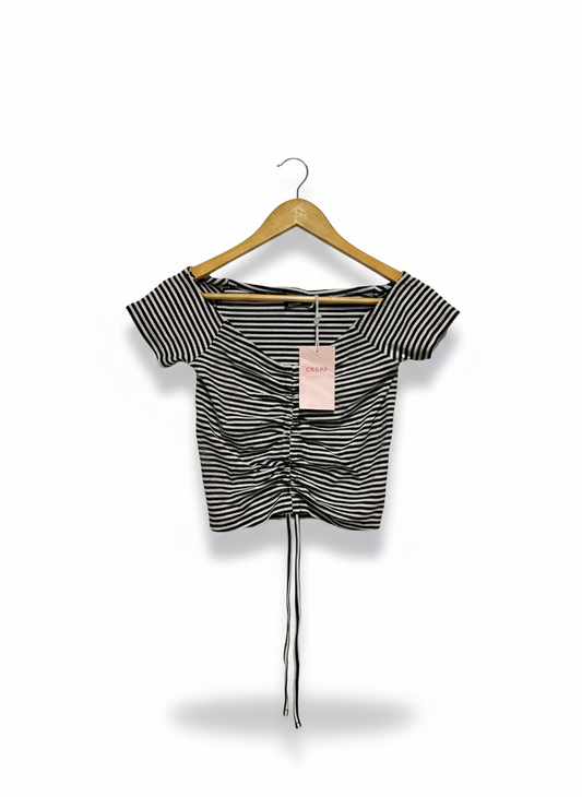 CROPP |M| BUST 14| CROPP STRIPED RUCHED BUST TOP