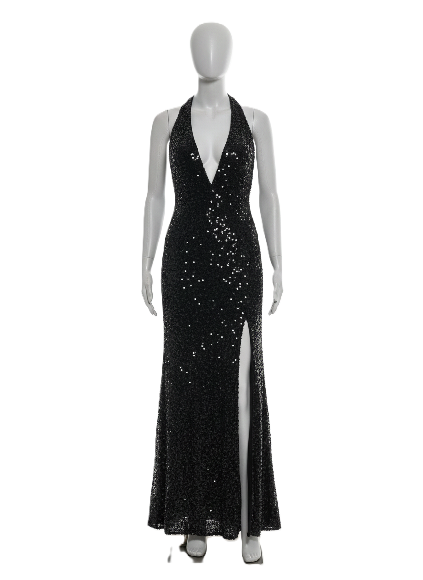 NOOKIE SENSATION PLUNGE GOWN|S/M|BUST 15