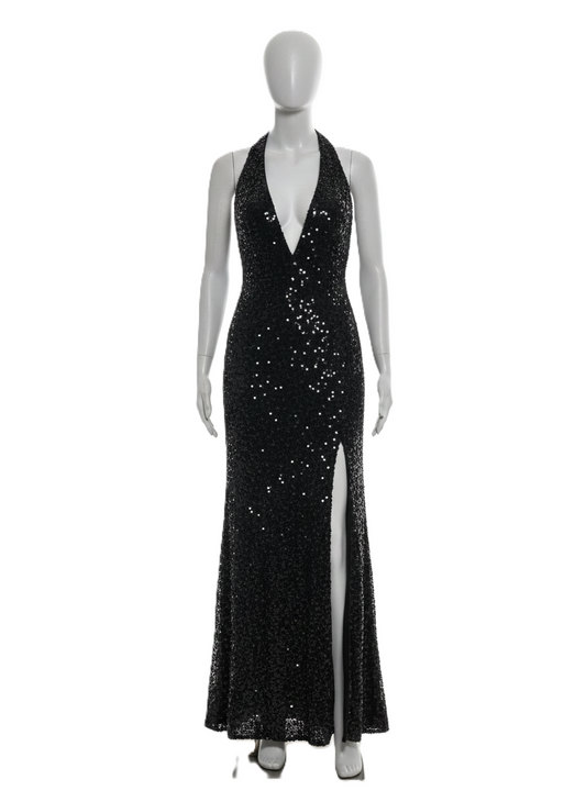 NOOKIE SENSATION PLUNGE GOWN|S/M|BUST 15