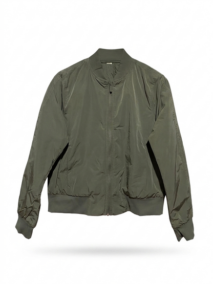 LULULEMON |XL| BUST 22| NON-STOP BOMBER JACKET – OLIVE GREEN REVERSIBLE OUTERWEAR