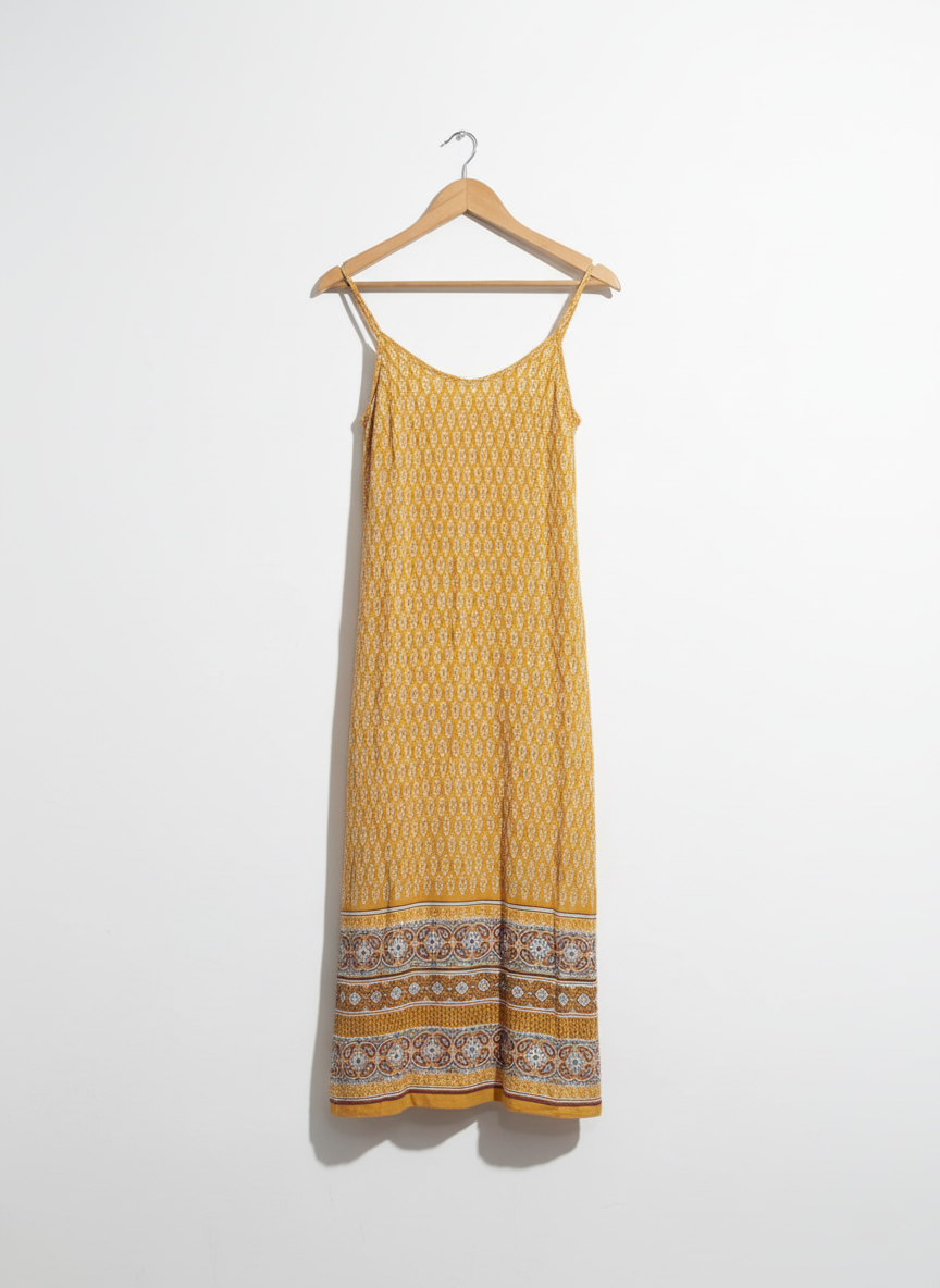 PRIMARK FLOWY MUSTARD SUMMER DRESS