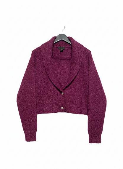 HOUSE OF HARLOW |L| "Eileen Fisher Wool & Cashmere Blend Collared Wrap Sweater