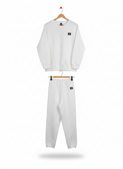 SHEIN |XS| LUXURY CABLE KNIT TRACKSUIT SET