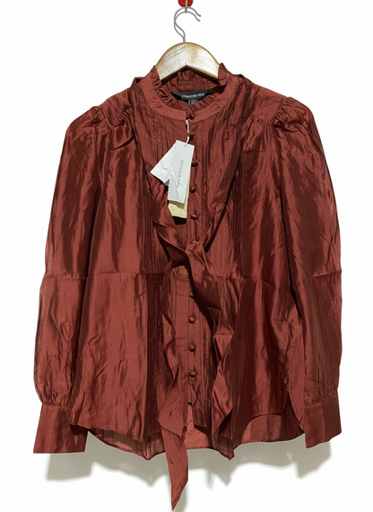 FOREVER NEW |L| BUST 20| NAOMI NECK-TIE BLOUSE