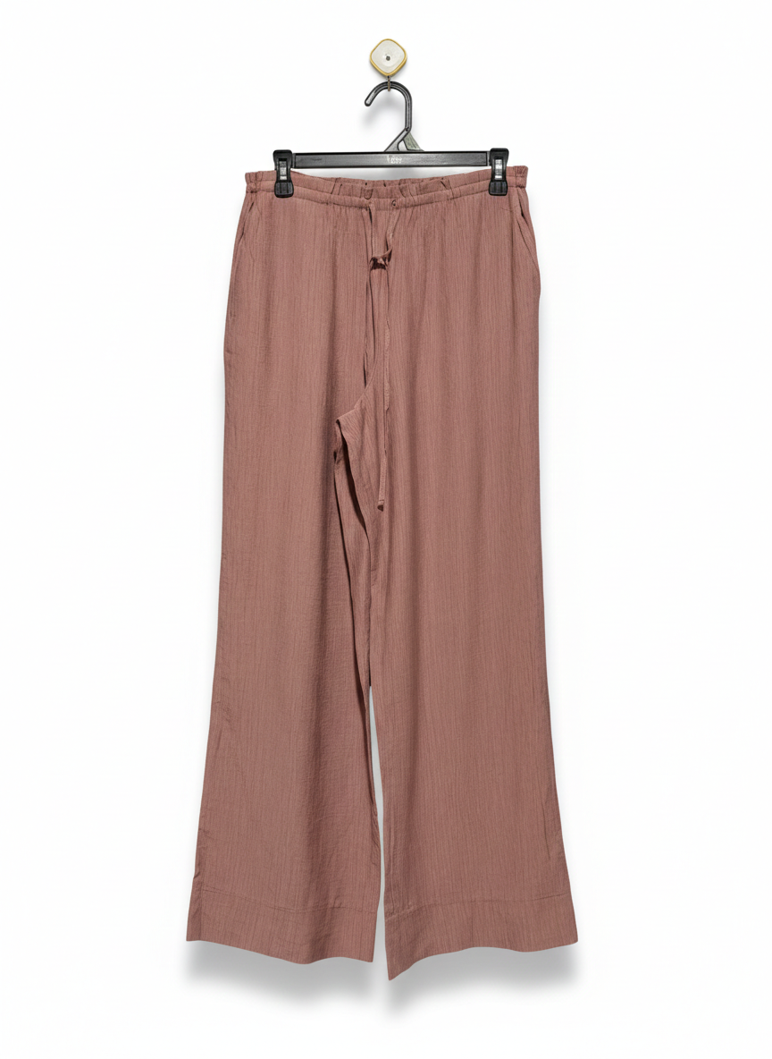 ZARA |M| BUST 28| DUSTY ROSE WIDE-LEG LOUNGE PANTS