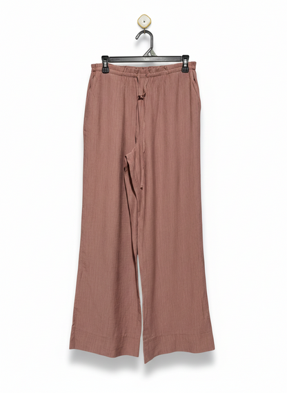 ZARA |M| BUST 28| DUSTY ROSE WIDE-LEG LOUNGE PANTS