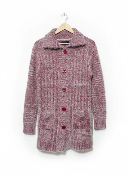 SILVER SWAN Red Long Sleeve Button-up  Cardigan W-19 / L-32