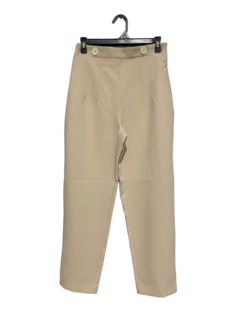 ZARA |M| BUST 28| BEIGE HIGH-WAISTED TAILORED TROUSERS