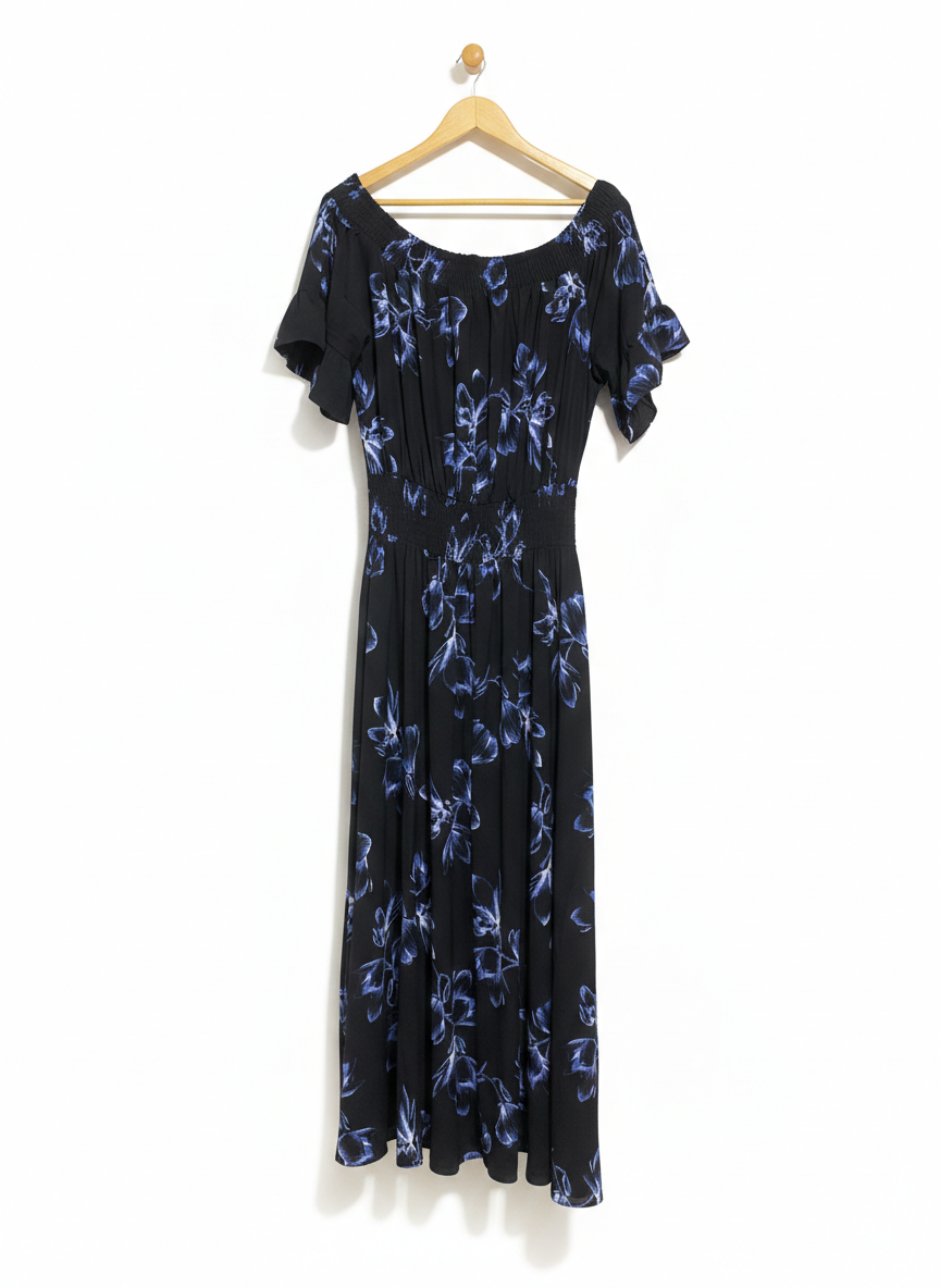 CITY CHIC |S| BUST 17| C3| OFF-THE-SHOULDER FLORAL MAXI DRESS
