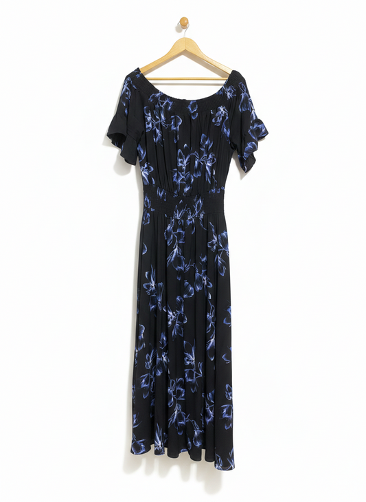 CITY CHIC |S| BUST 17| C3| OFF-THE-SHOULDER FLORAL MAXI DRESS