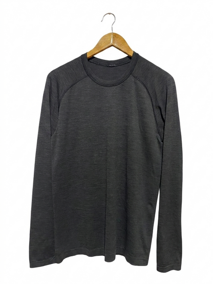 LULULEMON |M| BUST 18| METAL VENT TECH LONG SLEEVE SHIRT IN CHARCOAL HEATHER