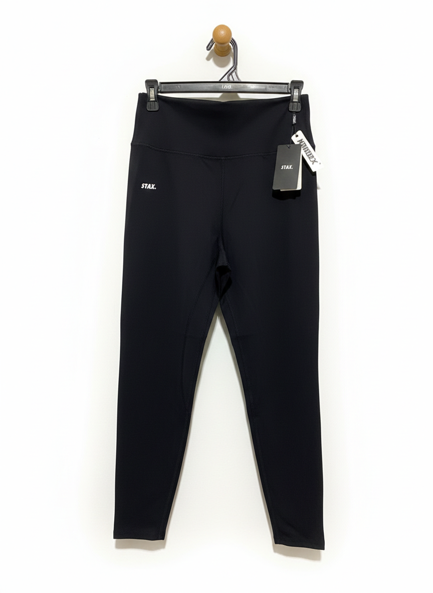 STAX |M| WAIST 27| PREMIUM HIGH-WAISTED BLACK LEGGINGS