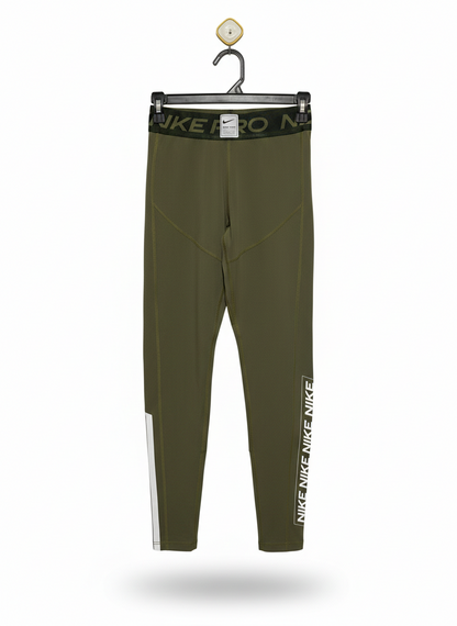 NIKE |S| WAIST 24| PRO OLIVE GREEN TRAINING TIGHTS