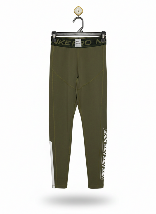 NIKE |S| WAIST 24| PRO OLIVE GREEN TRAINING TIGHTS