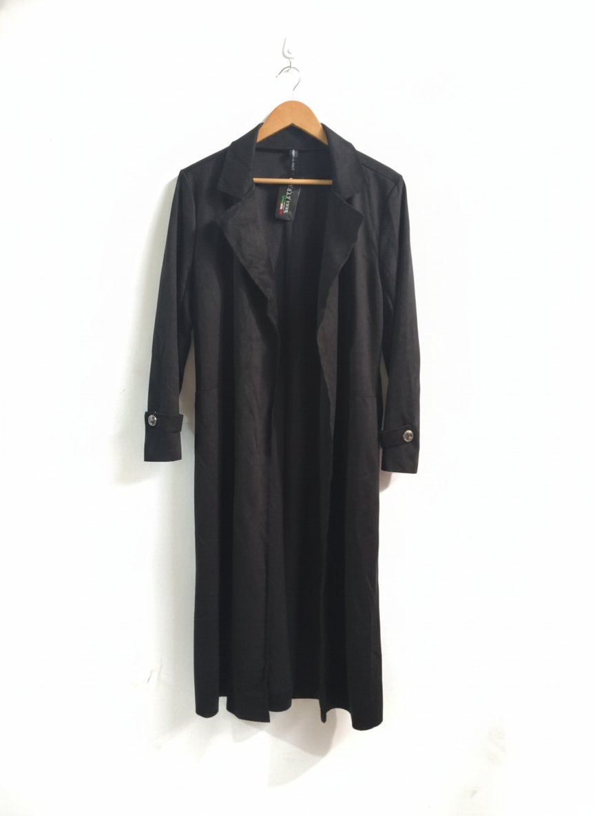 ITALY MODA|S/M|BUST 20| Black Duster Coat