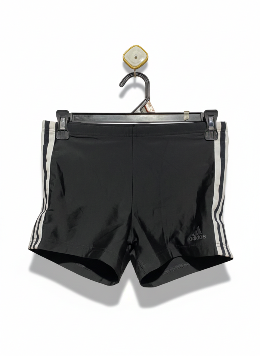ADIDAS |M| WAIST 26| PERFORMANCE CORE BLACK STRIPED SWIM BOXERS