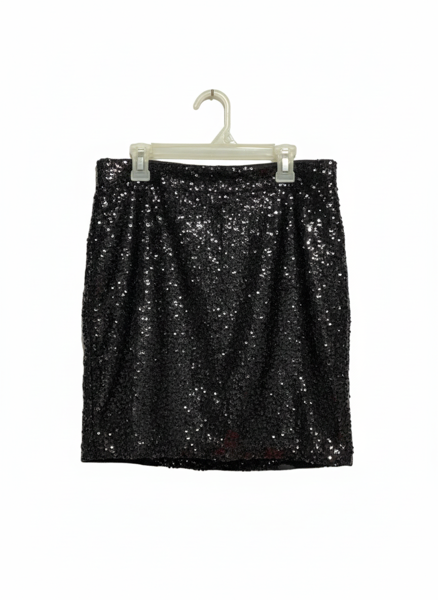 H&M DIVIDED|S|WAIST 28|BLACK SEQUIN MINI SKIRT