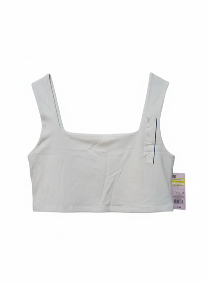 WILD FABLE|L|BUST 15|White Square Neck Workout Crop Tank Top